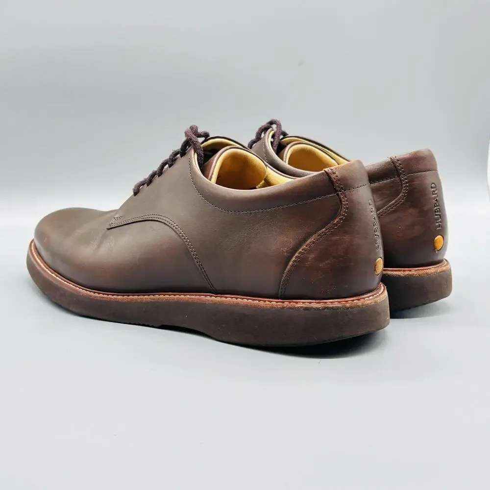 Samuel Hubbard Shoes Mens 11 Brown Leather Oxford Vibram Casual Sneakers Comfort
